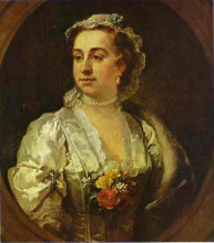Репродукция картины "mrs catherine edwards" художника "хогарт уильям"
