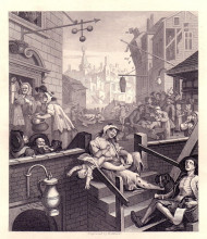 Картина "gin lane" художника "хогарт уильям"
