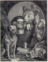 Копия картины "the bruiser charles churchill, once the reverend, in the character of a russian hercules" художника "хогарт уильям"