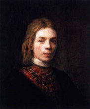 Репродукция картины "self portrait" художника "хогстратен самюэл ван"