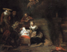 Картина "adoration by the shepherds" художника "хогстратен самюэл ван"