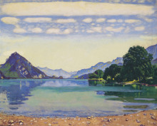 Картина "lake thun from lessig" художника "ходлер фердинанд"