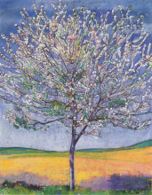 Картина "cherry tree in bloom" художника "ходлер фердинанд"