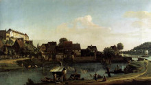 Репродукция картины "pirna seen from the harbour town" художника "беллотто бернардо"