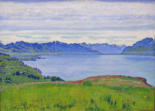 Картина "landscape on lake geneva" художника "ходлер фердинанд"