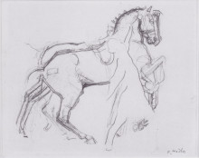Копия картины "cavalryman striding a horse" художника "ходлер фердинанд"