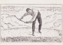 Картина "the working mower" художника "ходлер фердинанд"