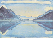 Картина "thun with symmetric mirroring" художника "ходлер фердинанд"