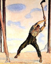 Репродукция картины "lumberjack" художника "ходлер фердинанд"