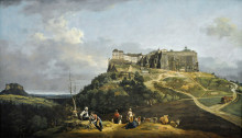 Копия картины "the fortress of konigstein" художника "беллотто бернардо"
