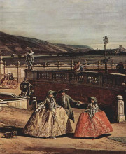 Репродукция картины "the imperial summer residence, courtyard" художника "беллотто бернардо"