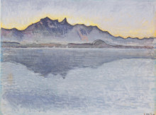 Копия картины "thun, stockhornkette, evening" художника "ходлер фердинанд"