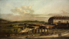 Копия картины "the imperial summer residence, courtyard, view from north" художника "беллотто бернардо"