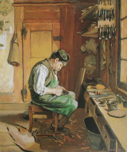 Репродукция картины "the shoemaker" художника "ходлер фердинанд"