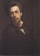 Репродукция картины "self-portrait with stand" художника "ходлер фердинанд"