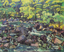 Картина "forest stream at champery" художника "ходлер фердинанд"