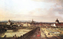 Репродукция картины "the belvedere from gesehen, vienna" художника "беллотто бернардо"