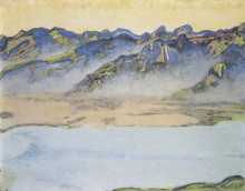 Картина "rising mist over the savoy alps" художника "ходлер фердинанд"