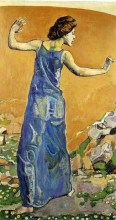 Копия картины "joyous woman" художника "ходлер фердинанд"