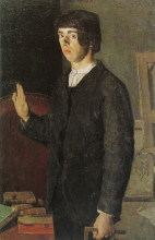 Копия картины "the student (self-portrait)" художника "ходлер фердинанд"