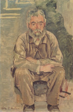 Картина "seated bearded man" художника "ходлер фердинанд"