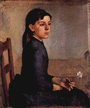 Репродукция картины "portrait of louise delphine duchosal" художника "ходлер фердинанд"