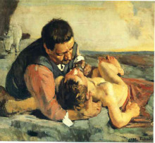 Картина "the good samaritan" художника "ходлер фердинанд"