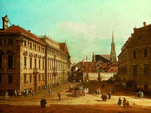 Репродукция картины "a view of the lobkowicz palace in vienna" художника "беллотто бернардо"