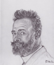 Копия картины "self-portrait in paris" художника "ходлер фердинанд"