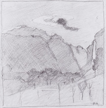 Копия картины "lauterbrunnen valley and dust stream in the moonlight" художника "ходлер фердинанд"