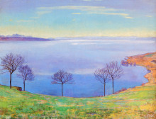 Картина "the lake geneva from chexbres" художника "ходлер фердинанд"