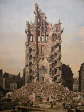 Репродукция картины "ruins of dresden&#39;s kreuzkirche" художника "беллотто бернардо"