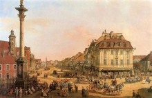 Копия картины "cracow suburb seen from the cracow gate" художника "беллотто бернардо"