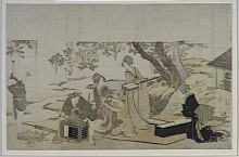 Репродукция картины "concert&#160;under the&#160;wisteria" художника "хокусай кацусика"