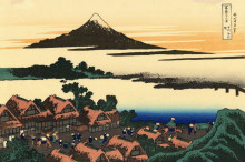 Картина "dawn at isawa in the kai province" художника "хокусай кацусика"