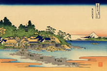 Картина "enoshima in the sagami province" художника "хокусай кацусика"