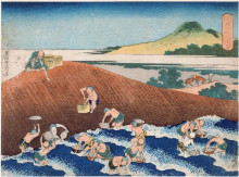 Репродукция картины "fishing&#160;in the&#160;river&#160;kinu" художника "хокусай кацусика"