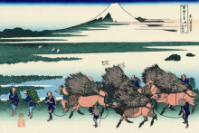 Репродукция картины "ono shindon in the suraga province" художника "хокусай кацусика"