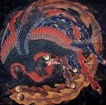 Копия картины "phoenix" художника "хокусай кацусика"