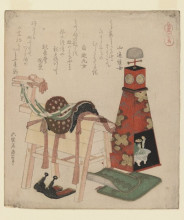 Копия картины "wooden horse" художника "хокусай кацусика"