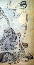 Копия картины "rokurokubi" художника "хокусай кацусика"