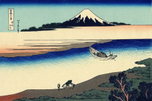 Картина "tama river in the musashi province" художника "хокусай кацусика"