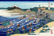 Репродукция картины "the fuji from kanaya on the tokaido" художника "хокусай кацусика"