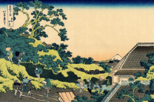 Картина "the fuji seen from the mishima pass" художника "хокусай кацусика"