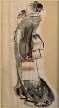 Репродукция картины "woman&#160;profile" художника "хокусай кацусика"