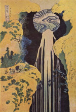 Копия картины "the waterfall&#160;of&#160;amida&#160;behind&#160;the&#160;kiso&#160;road" художника "хокусай кацусика"