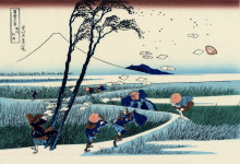 Копия картины "ejiri in the suruga province" художника "хокусай кацусика"