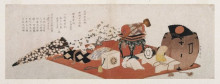 Картина "announcement of a farewell performance of bando mitsugoro" художника "хокусай кацусика"