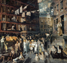 Репродукция картины "the cliff dwellers" художника "беллоуз джордж"