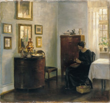 Картина "woman with a fruit bowl" художника "холсё карл"